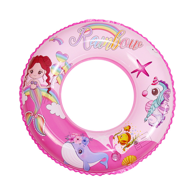 Wholesale of Hongyu's new mermaid children's swimming rings, cute unicorn armpit rings, PVC inflatable cartoon swimming rings Item Picture