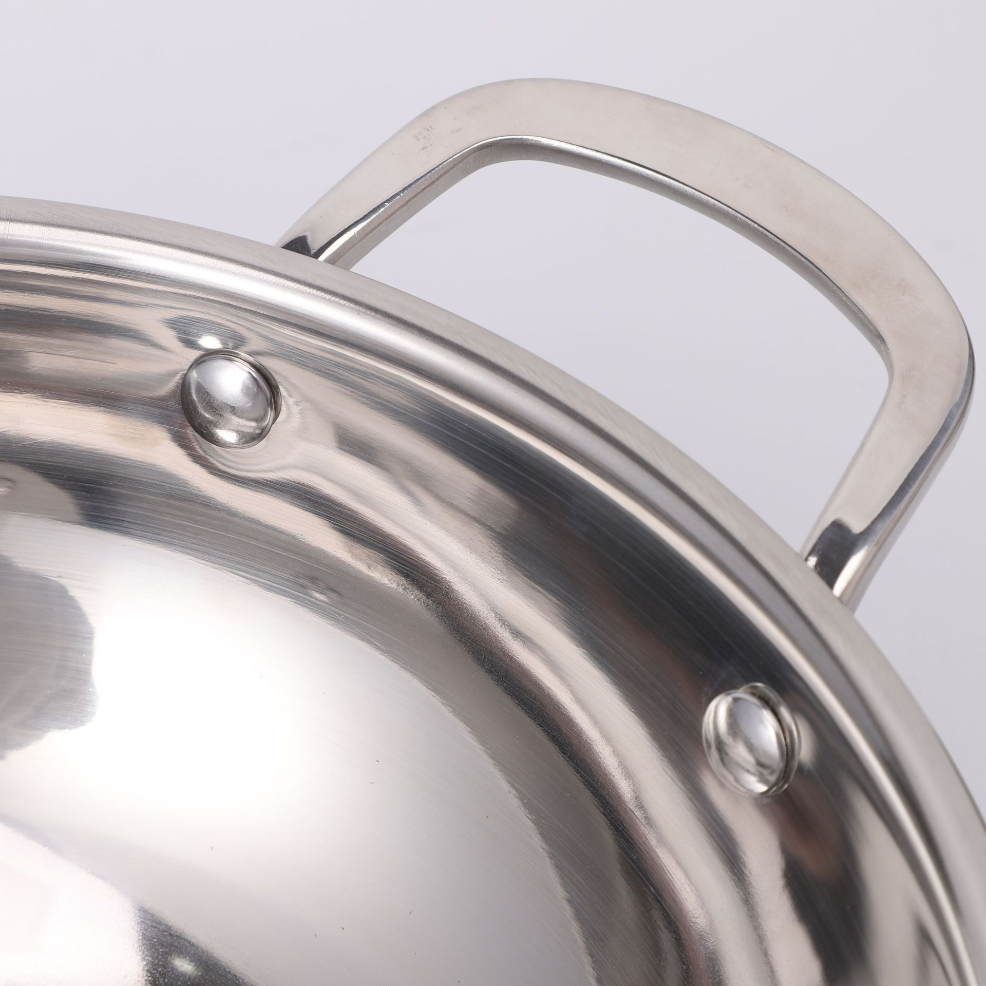 Olla de acero de tres capas olla con horno de alcohol comercial olla pequeña olla doméstica olla de bebé con tapa fondo especial de regalo para ambas orejas Specification image