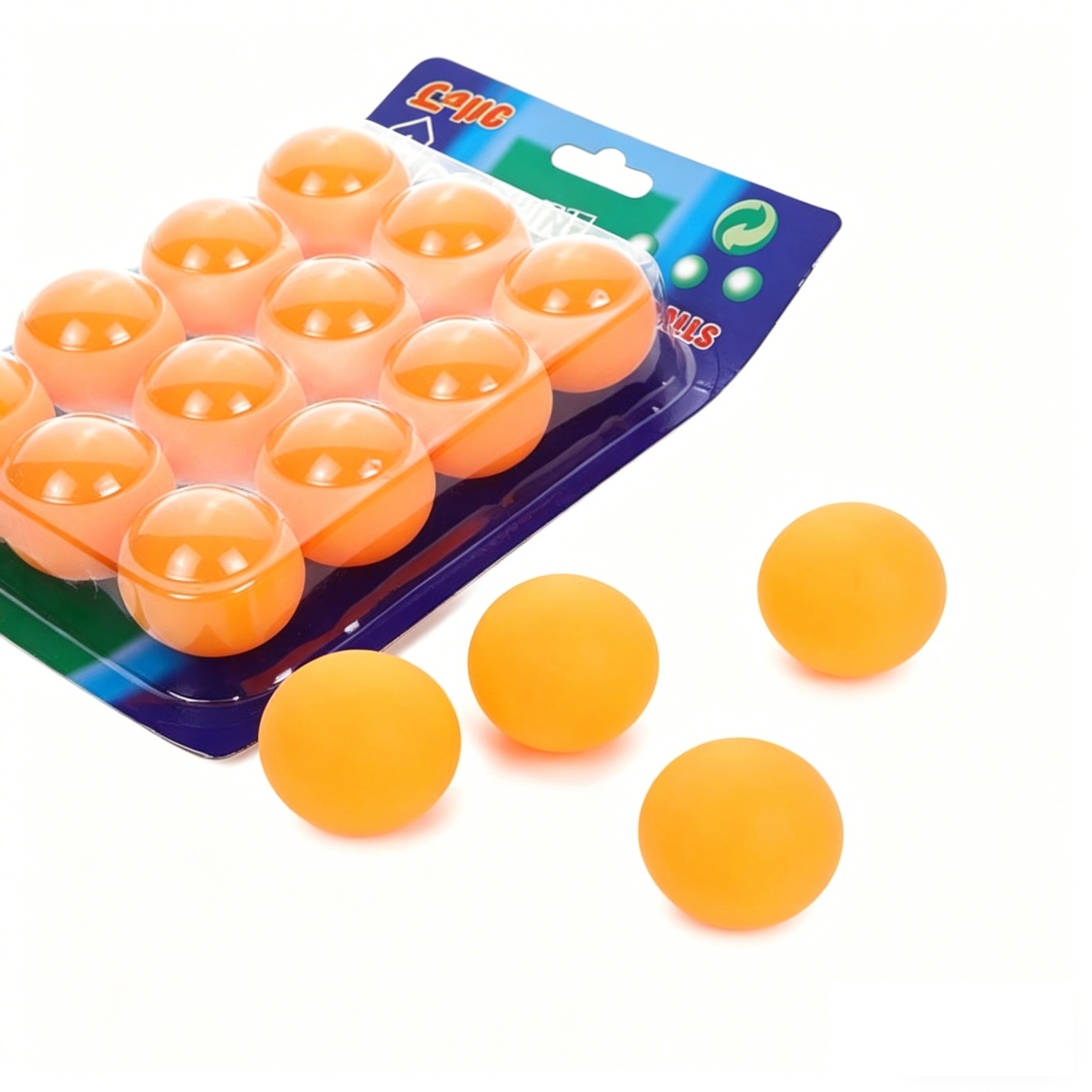 12 plastic ping-pong balls with suction cards, a best-selling product for foreign trade, factory direct sales, 40mm in stock, quick delivery, one-piece consignment Item Picture