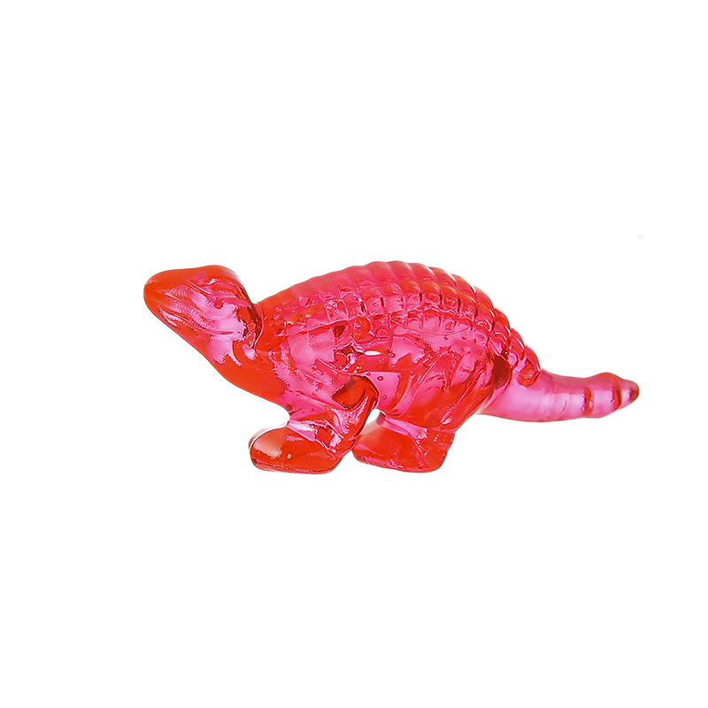 Seven-color crystal little dinosaur, new transparent acrylic gemstone animal toys for kindergarten sharing, wholesale from the manufacturer Item Picture