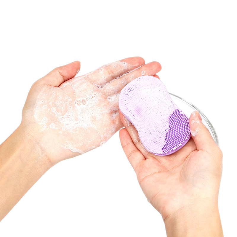Mini finger facial cleansing brush, soft bristle silicone brush, massage the tip and sides of the nose, clean pores, remove makeup, facial cleansing brush for washing the face Item Picture