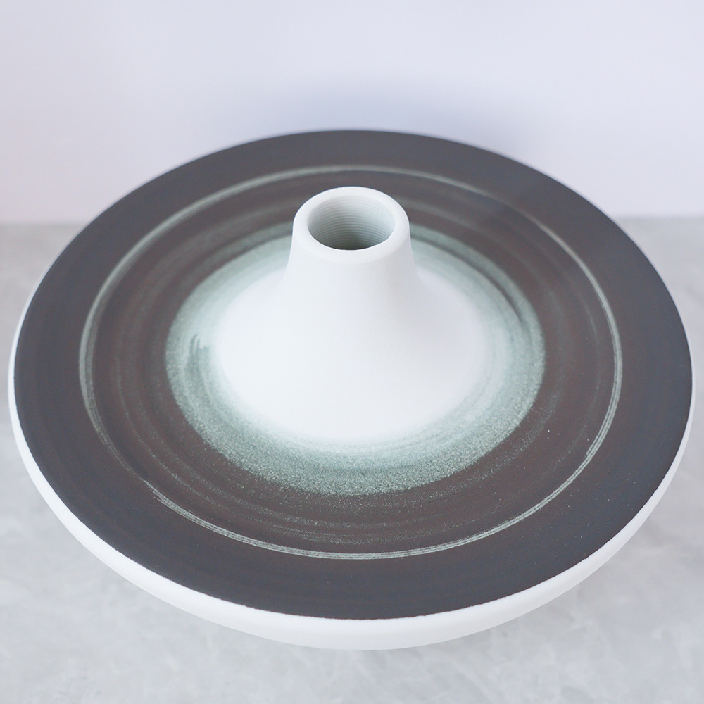 2025 Modern ink-wash style matte frosted Ceramic Vase, creative flower arrangement, sample room home soft furnishing display details Picture