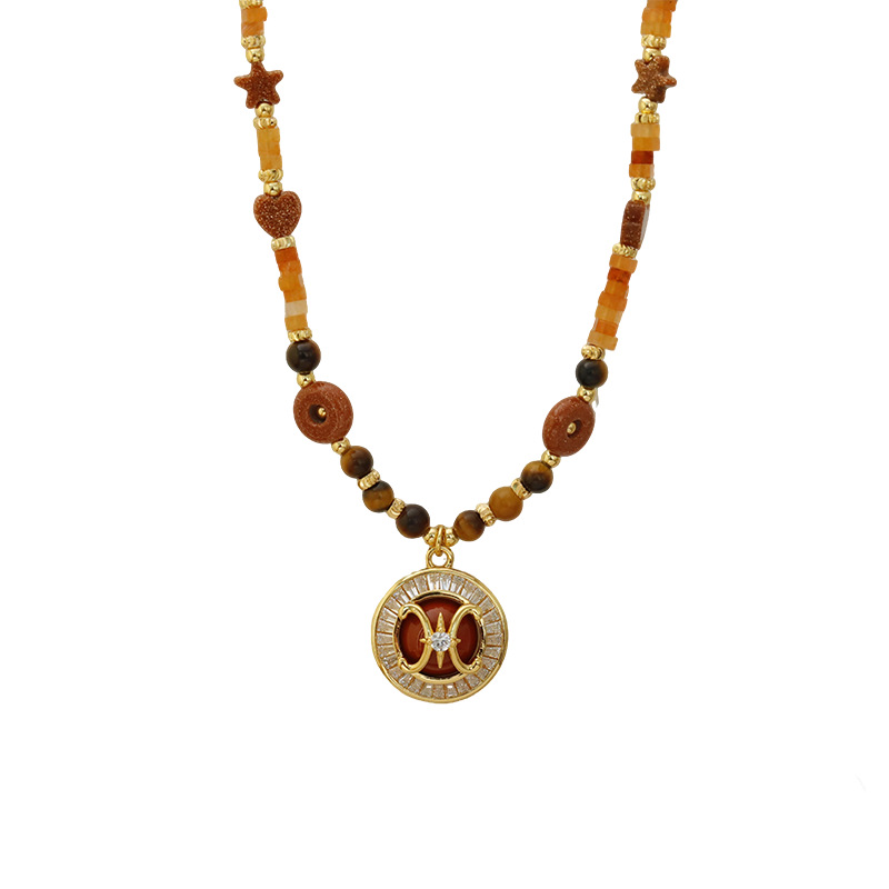 Hiacinto temperamento piedras naturales perlas helios monastri colgantes collar mujer lujo diseño de nicho cadenas de clavícula gargantilla única Item Picture