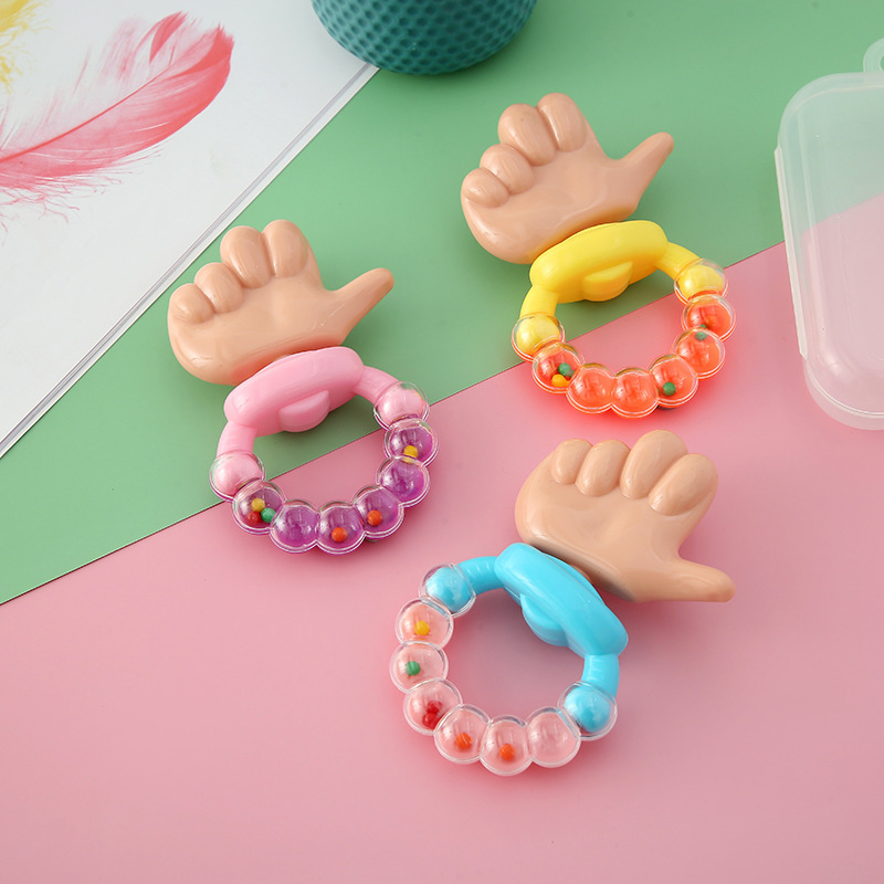 Cross-border children's simulated finger teething rings, rattle toys, wristbands, baby teething and firming devices, food-grade teething sticks