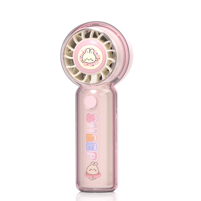 Creative mini cartoon handheld small fan, portable usb charging, outdoor student gift, small large wind fan Item Picture