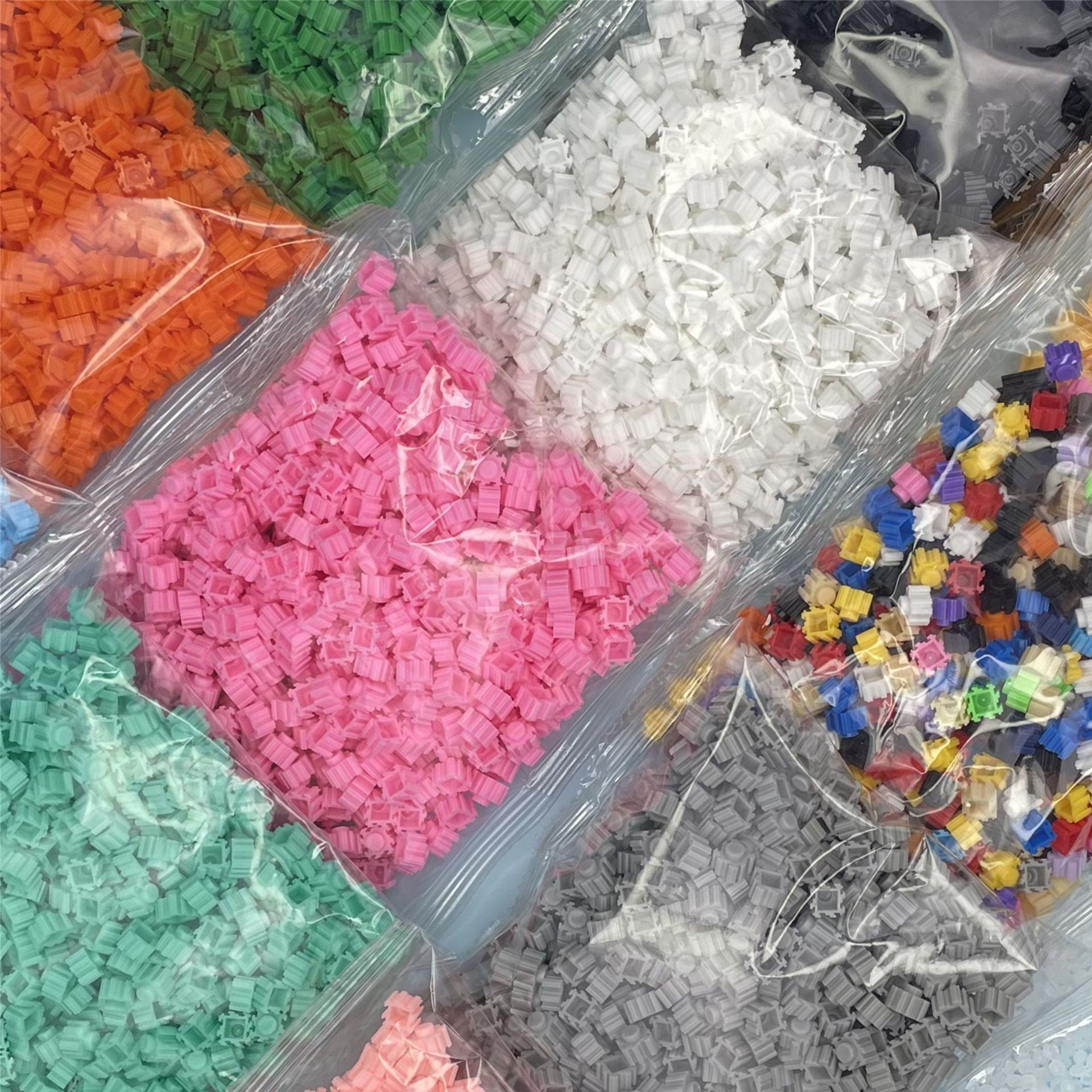 厂家0.8cm散装小颗粒DIY积木儿童解压益智兼容乐高小玩具现货批发