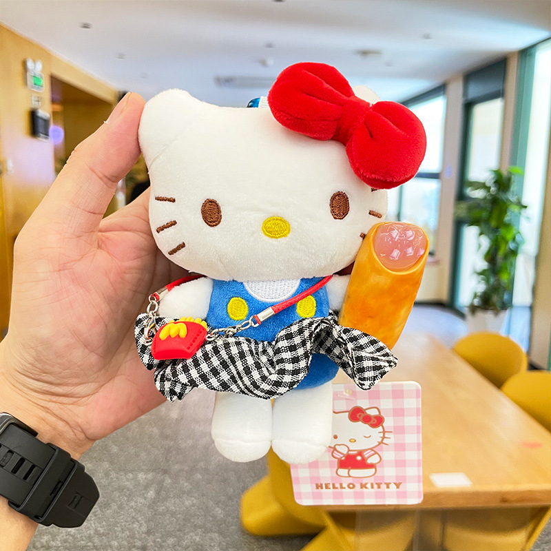hellokitty small pendant plush toy, genuine Hello kitty cat doll, Hello Kitty keychain bag pendant Specification image