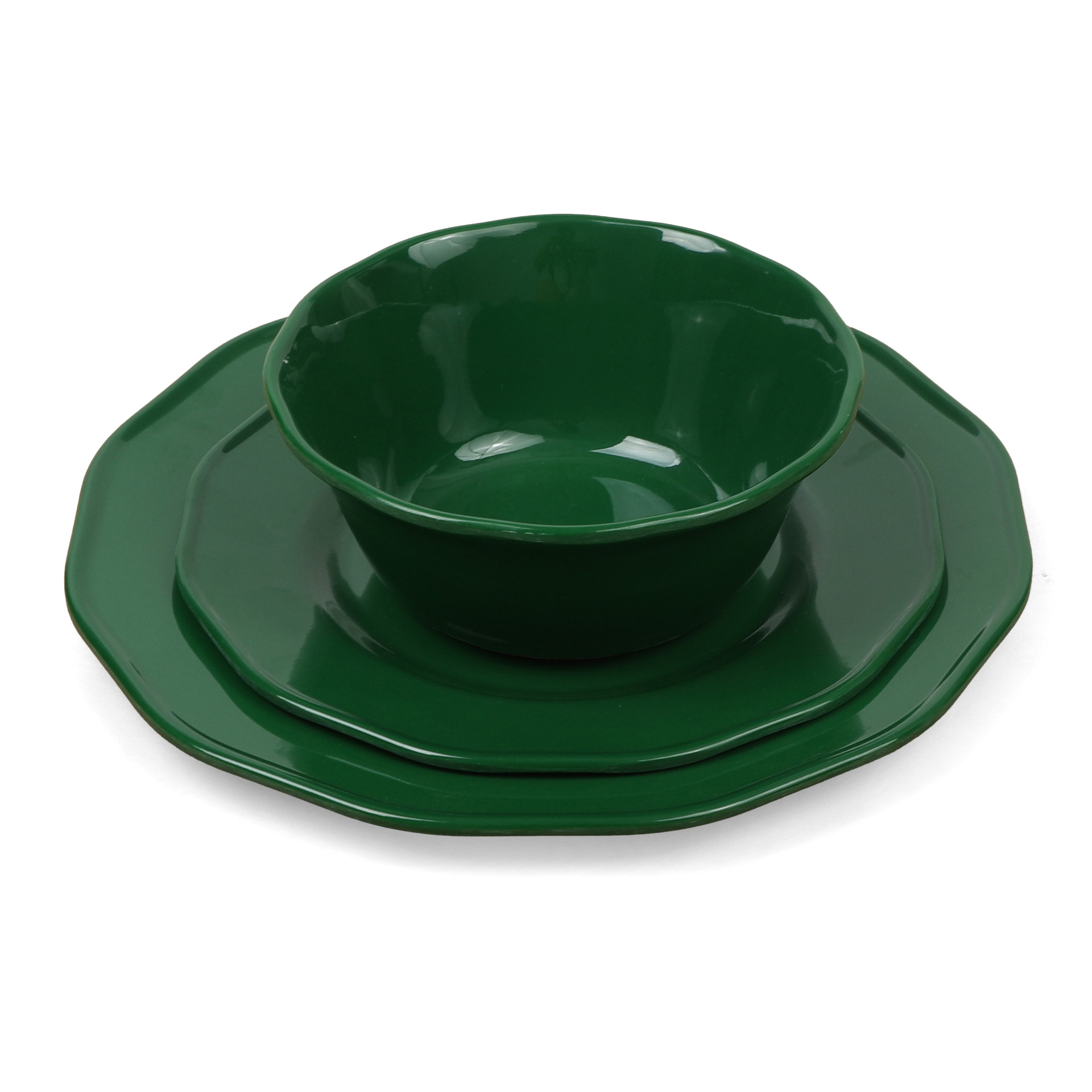 Green A5 melamine tableware for foreign trade, small bowls, imitation porcelain plastic sugar water, small soup bowls, rice bowls, hot pot restaurant seasoning bowls for commercial use full figure