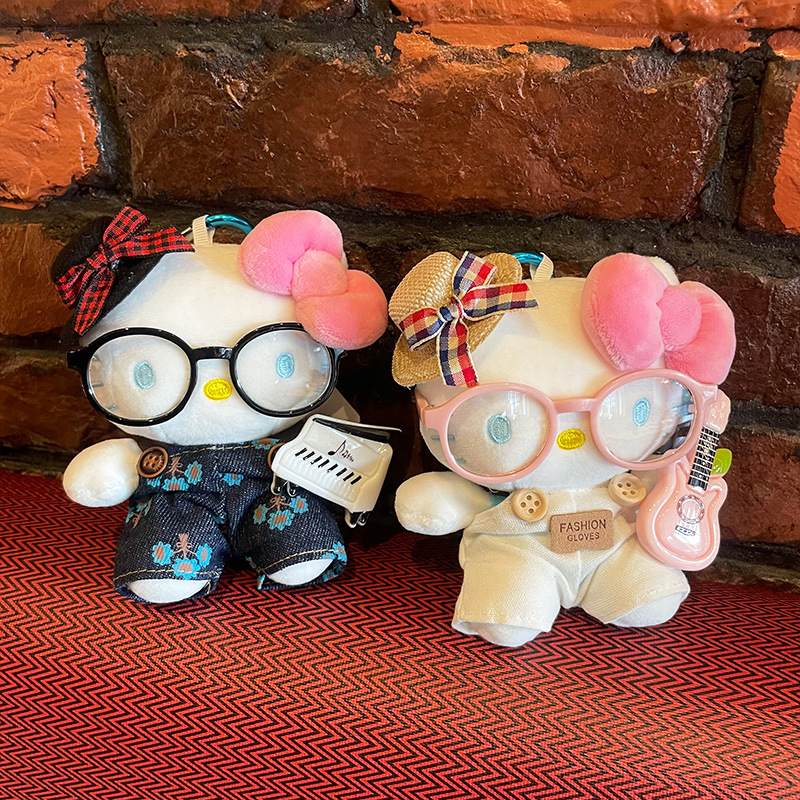 Cute hellokitty keychain pendant, kt cat plush doll, fashionable bag pendant, Kitty doll details Picture