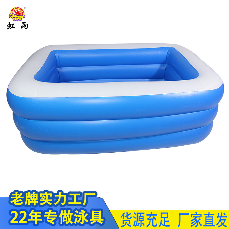 Inflatable square three-layer water pool swimming pool, children's home water play pool, ball pool, baby bath pool, fish pool Application Scenario