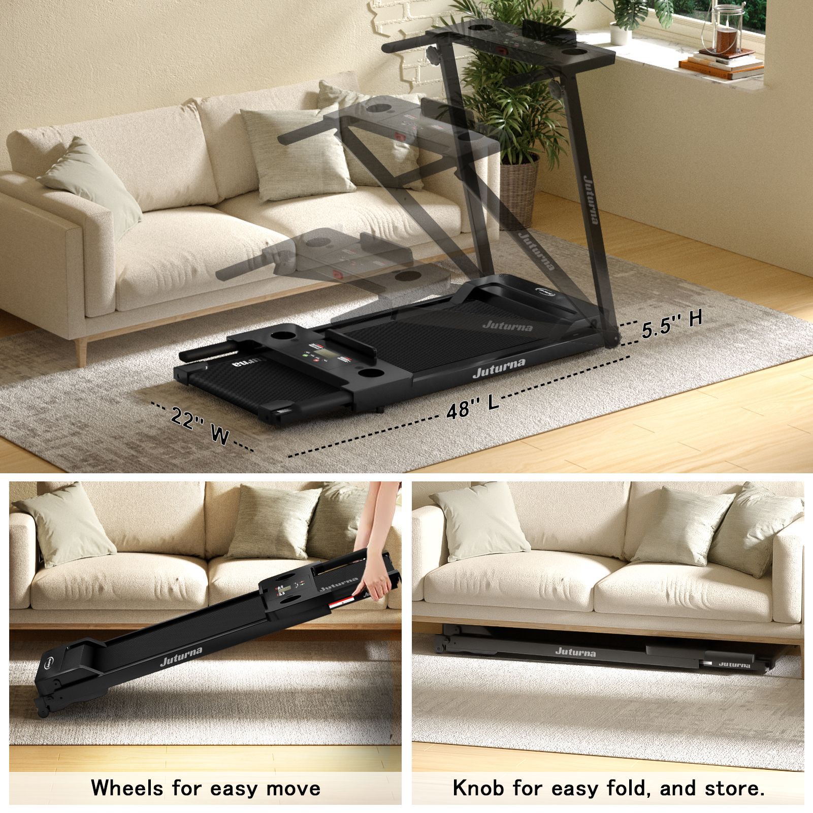 Yidakang home-use small folding fitness equipment, electric walking machine, indoor flat treadmill Application Scenario