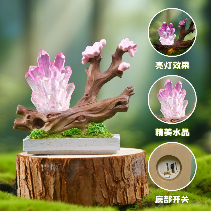 Crystal Story Blind box Creative design: Crystal illuminated table ornaments in various styles, exquisite crystal blind box wholesale Application Scenario