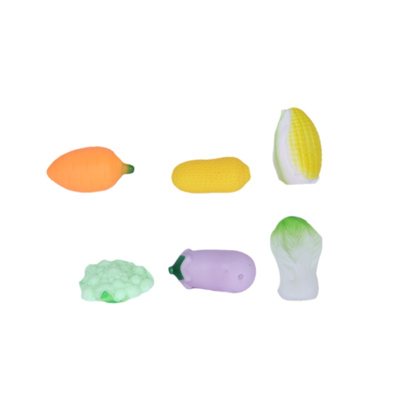Cute vegetable set, Kneading Fun Sound Relief Toy, parent-child Interactive bath toy, Cartoon Sound Radish Application Scenario