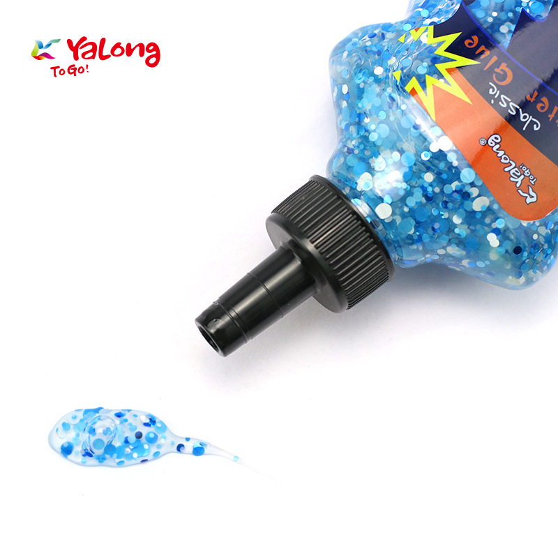 YL192147 177ml hand-held glitter Gel DIY 6-color mixed children's painting glitter Liquid gel details Picture