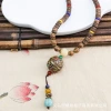 Original Niper jewelry pendants, necklaces, ethnic style wooden beads, long sweater chains, necklaces, women's accessories wholesale details Picture