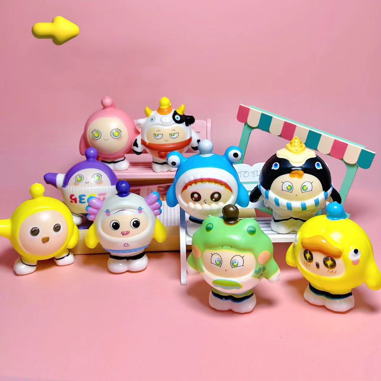Egg-loaded party, slow Rebound, children's stress-relieving toys, stress-relieving and venting gadgets, cartoon figurines, figurines and gifts details Picture