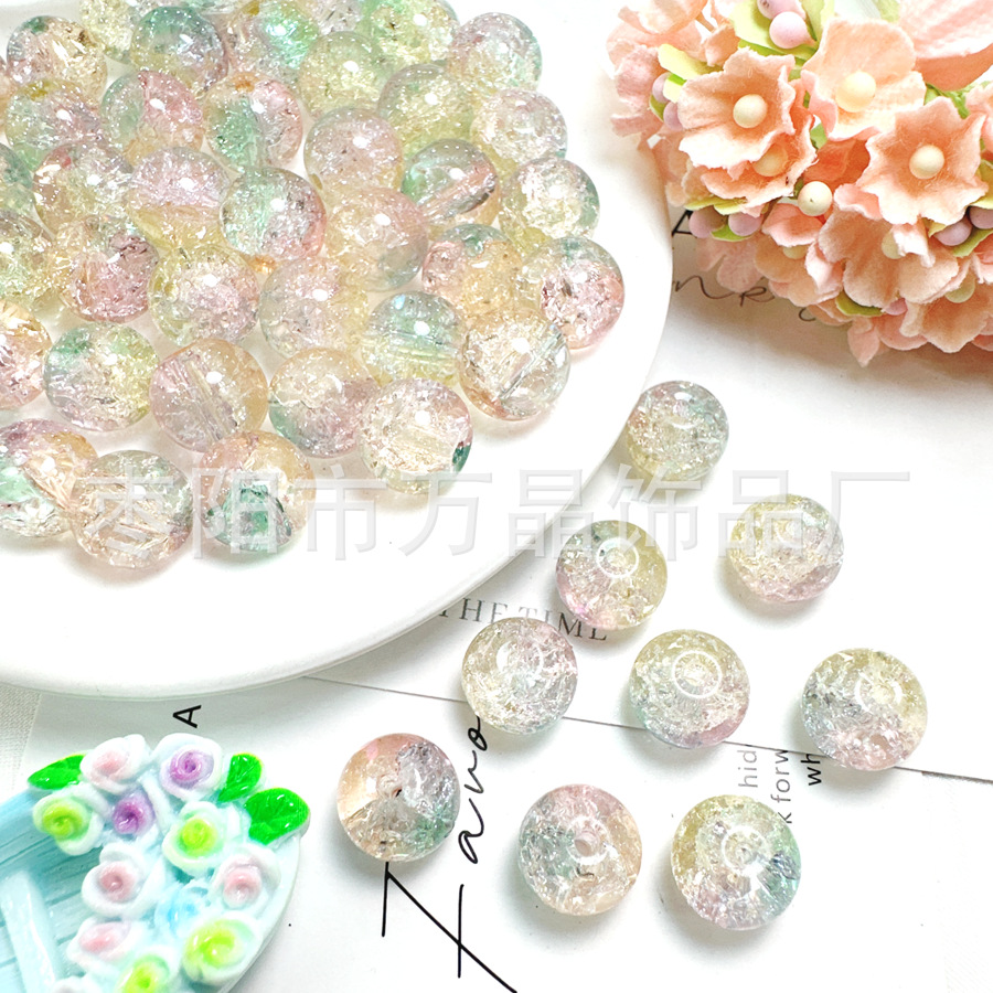 10mm彩色琉璃玻璃珠散珠手链项链手串串珠子手工DIY饰品配件材料产品图