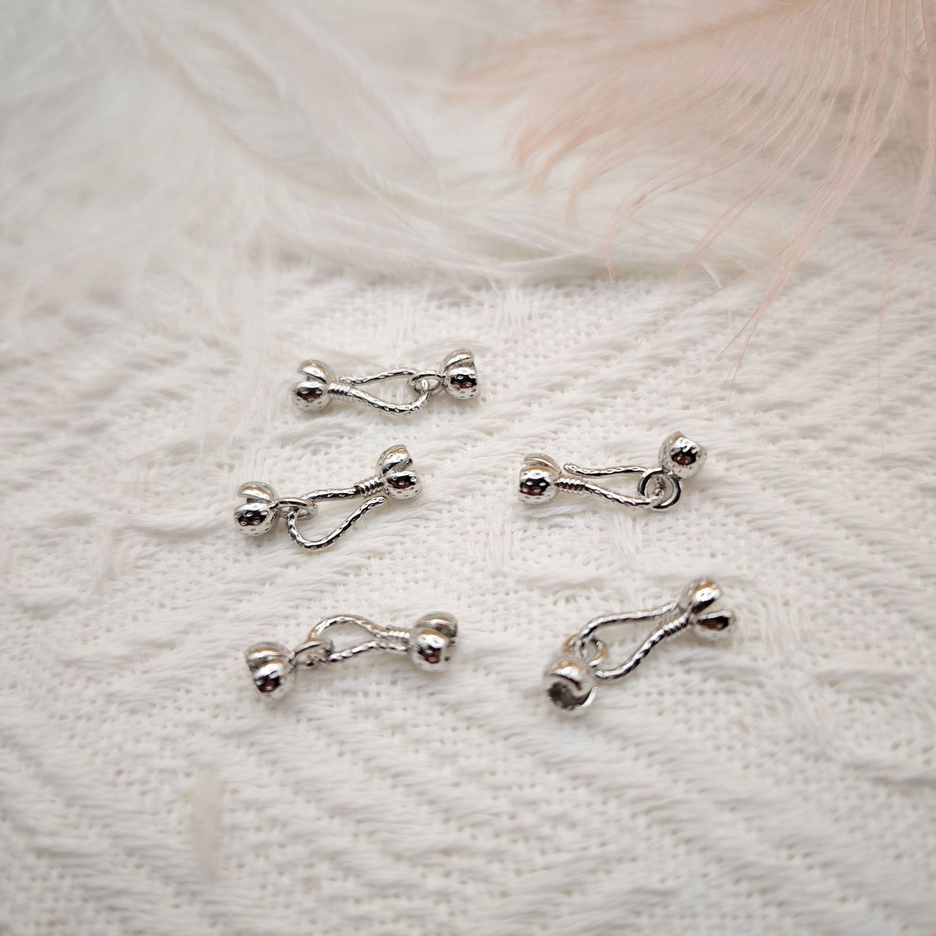 Copper-plated 18K real gold Sichuan pepper end bead clasp, 14K gold color retention diy bracelet necklace flower bud connection buckle Specification image