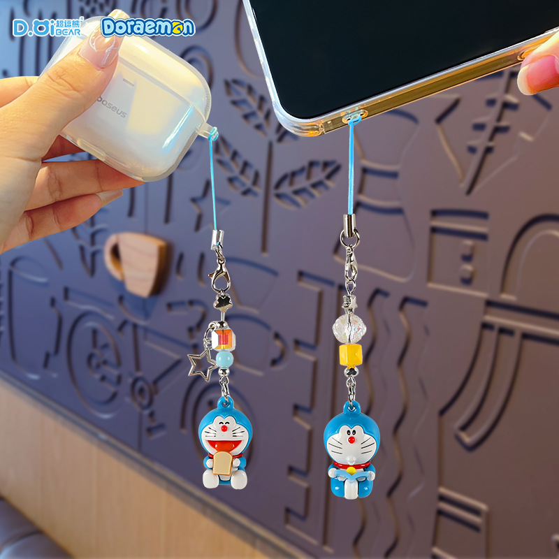 正版哆啦A梦小鼻嘎玩偶钥匙扣情侣闺蜜对装手机链可爱公仔包挂件 Application Scenario