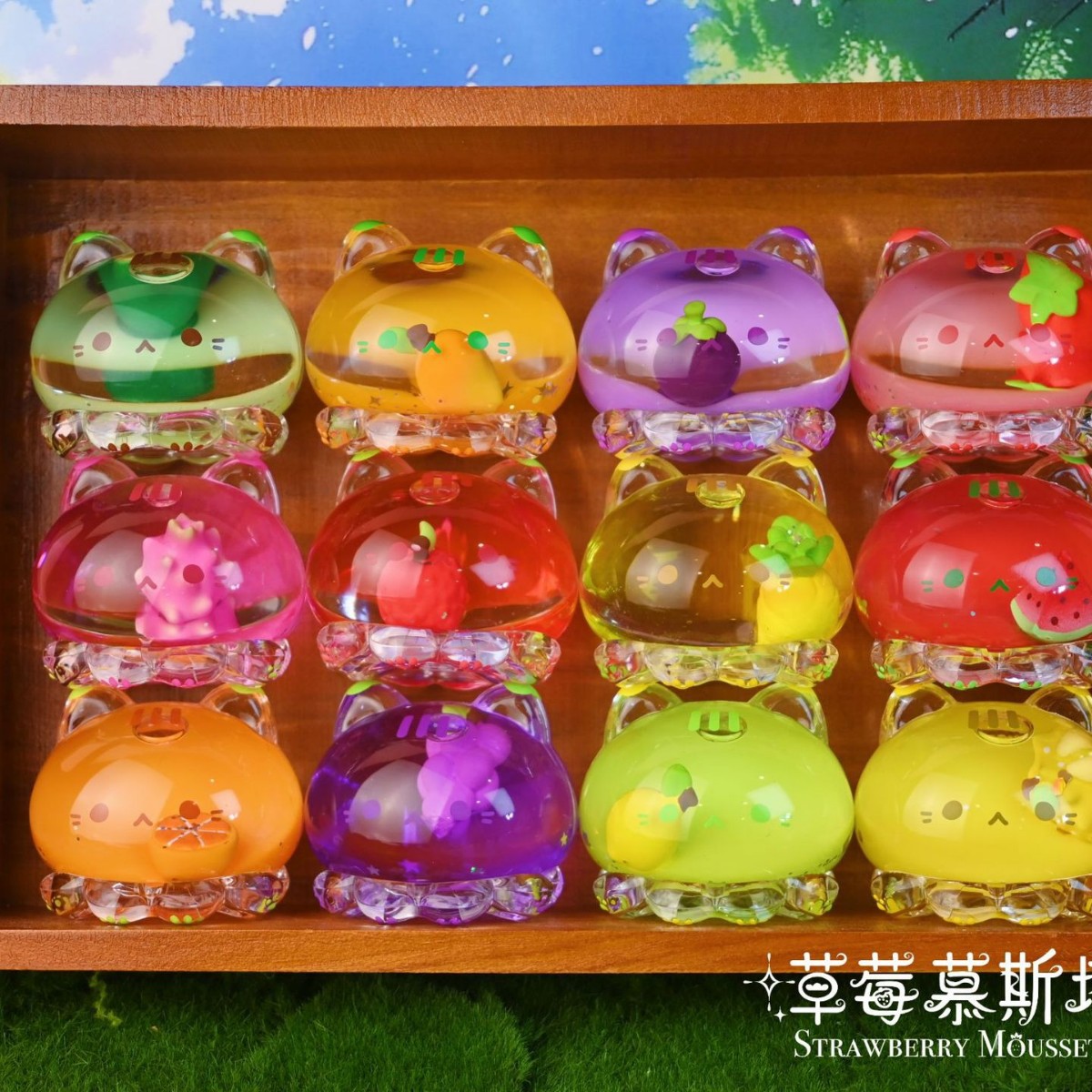 草莓慕斯他白日梦缤果章鱼喵喵冻系列盲盒带编码潮玩周边手办玩偶