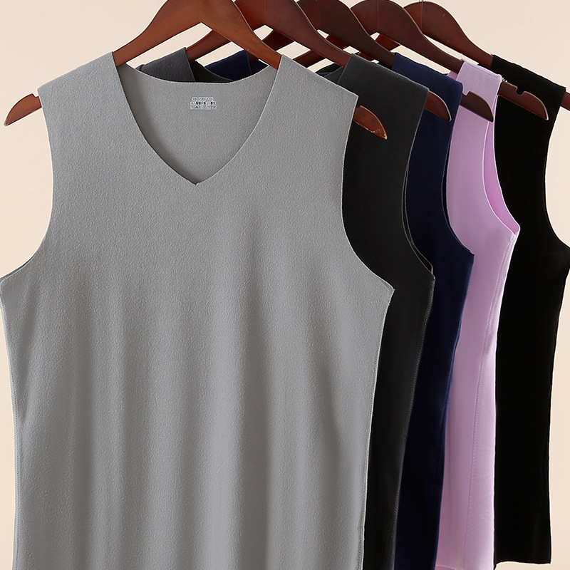 保暖内衣/秋衣秋裤/内衣套装保暖/圆领秋衣秋裤男女通用/羊绒保暖裤白底实物图