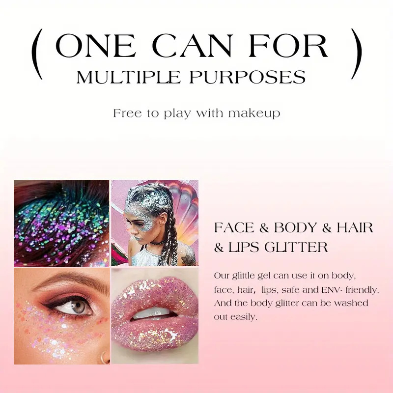 Cross-border makeup Sequins, Mermaid Scale Eyeshadow, stage makeup, dazzling stage makeup, Mermaid Scale gel Sequins Application Scenario