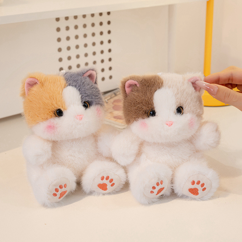 Cute and adorable golden gradient cat palm treasure, plush cat toy, learning set, Siamese cat office decoration Application Scenario