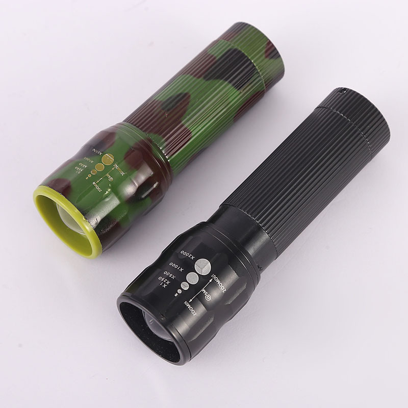 便携可伸缩调焦手电筒户外登山野营强光手电跨境外贸远射LED电筒产品图