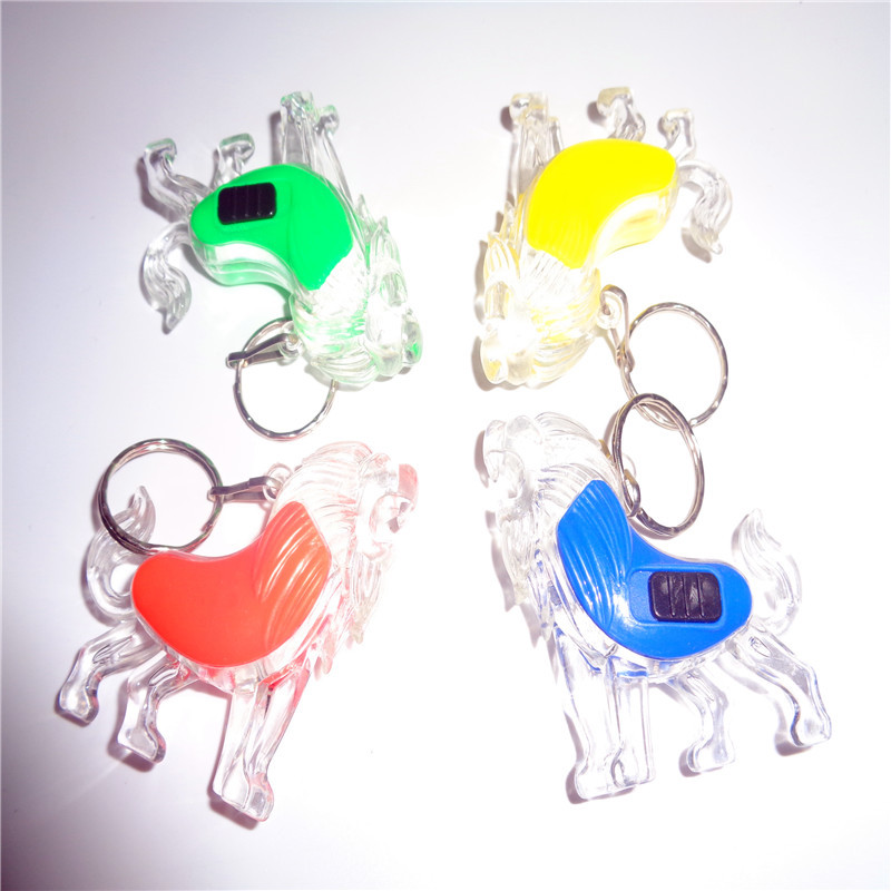Yiwu children's toy LED keychain light, new fashionable mini luminous small gift lion light factory direct sales details Picture