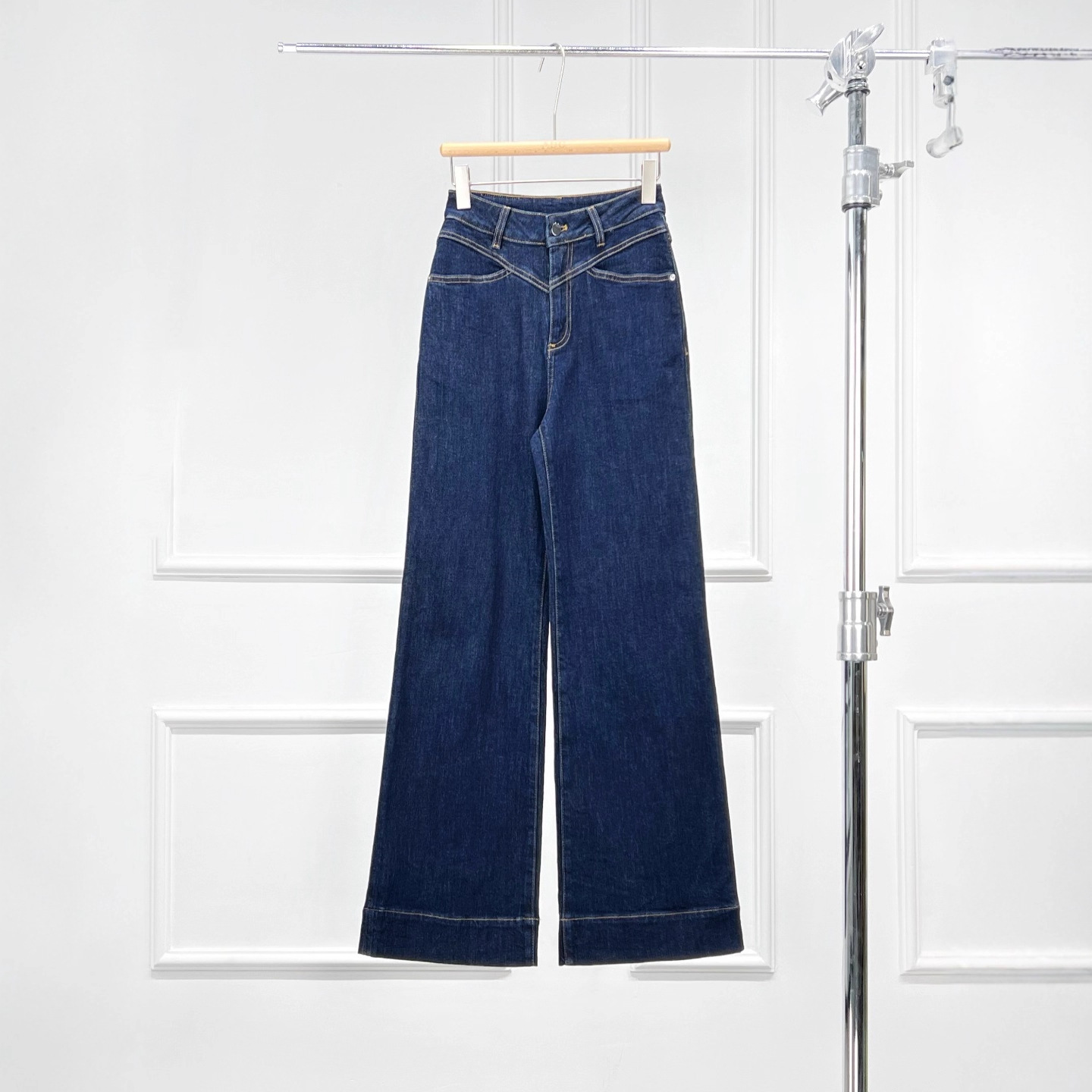 【清仓福利特价款】Jean美式复古高腰阔腿女士直筒垂坠感牛仔裤