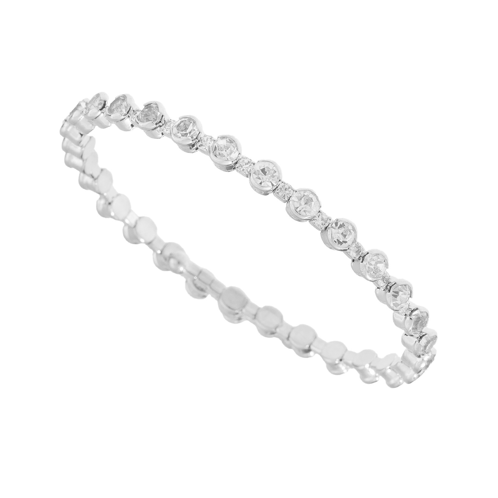 Simple single-layer gold coin claw chain, cross-border bestseller, elastic open water diamond bracelet, women's fashionable and high-end, daily versatile jewelry wholesale Application Scenario