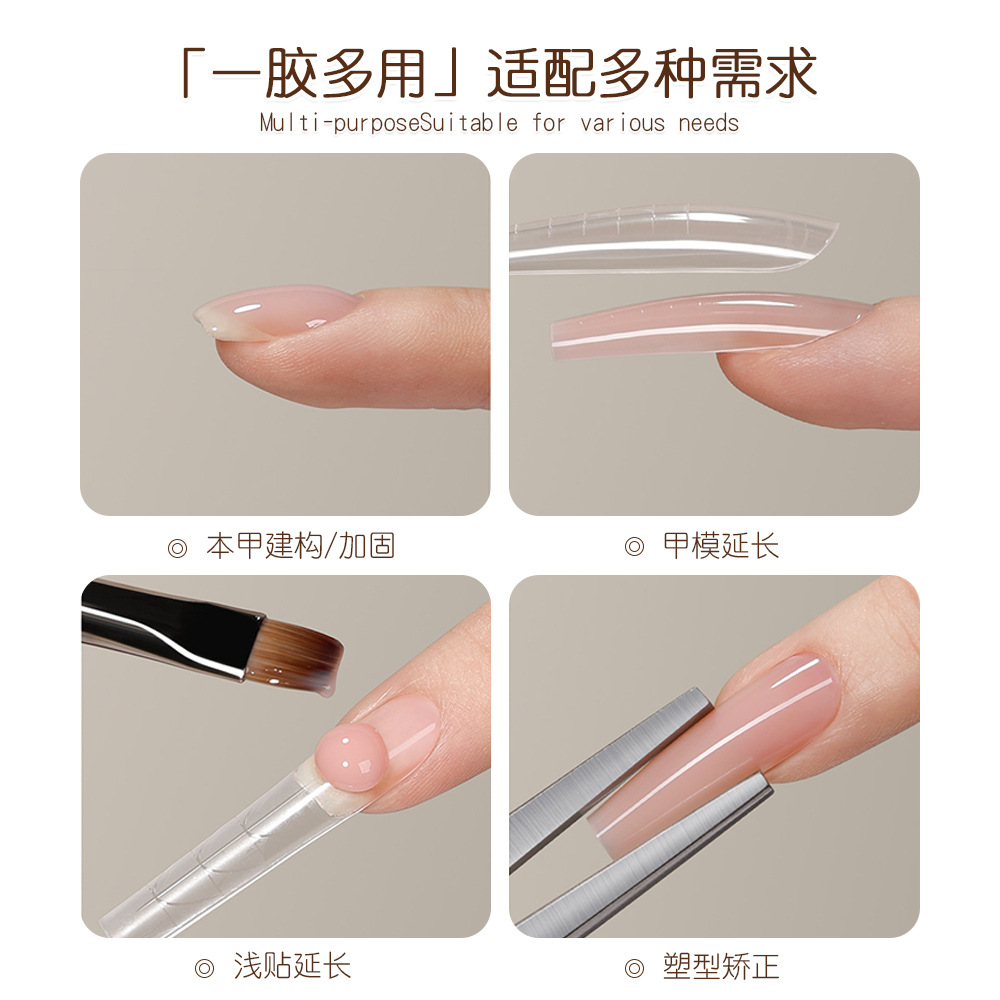 shanilak estilo japonés enlatado construcción extensión adhesivo fondo de nivelación refuerzo 4 en 1 fototerapia soporte de papel extensión tienda de uñas uñas gel Application Scenario