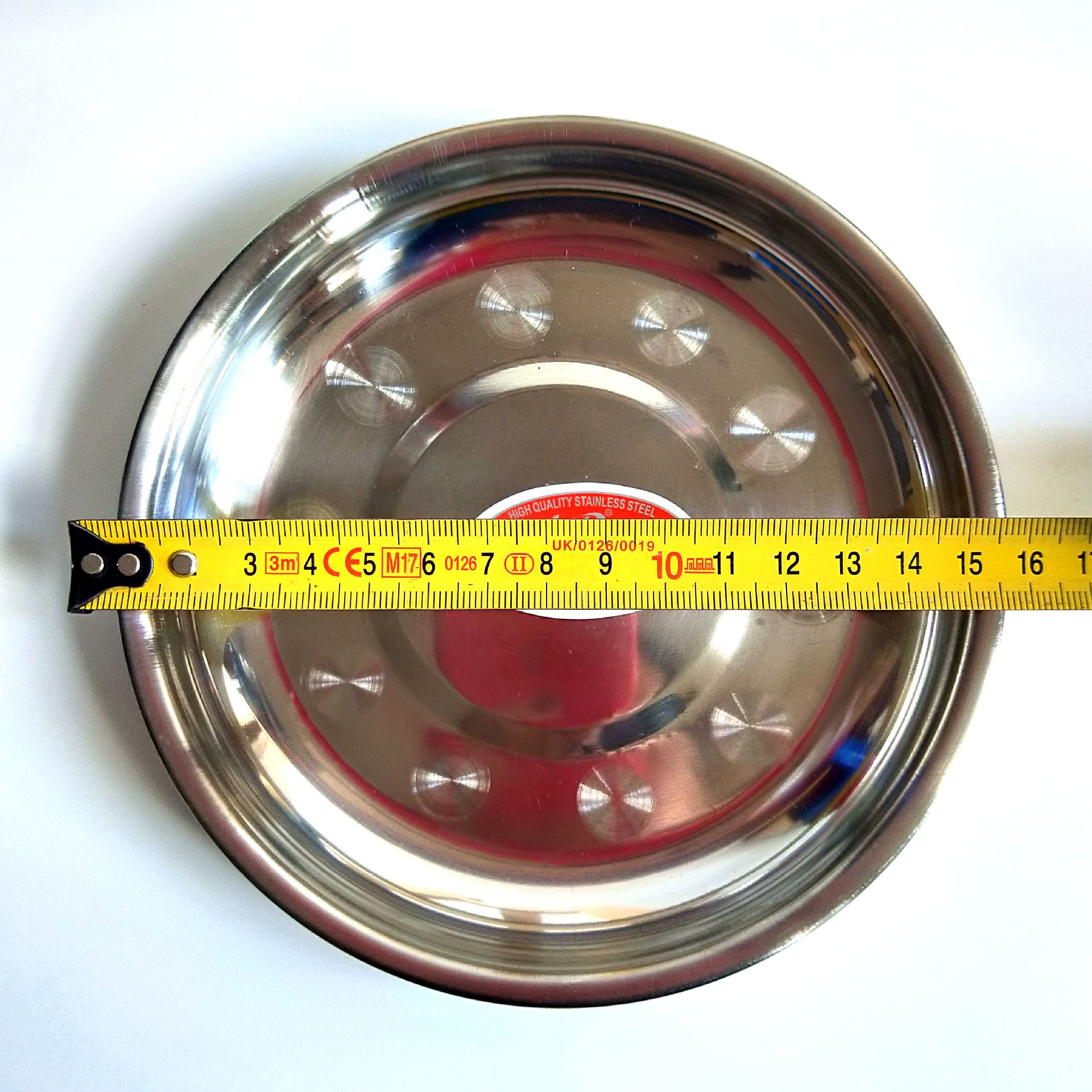16-round metal plates, vegetable plates, steel vegetable plates, metal plates, 2-yuan store wholesale supply Specification image
