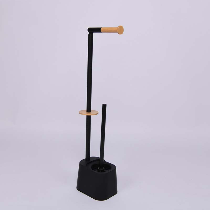 Stainless steel floor-standing tissue paper rack, bathroom toilet paper roll, vertical toilet brush, integrated storage rack, toilet paper rack