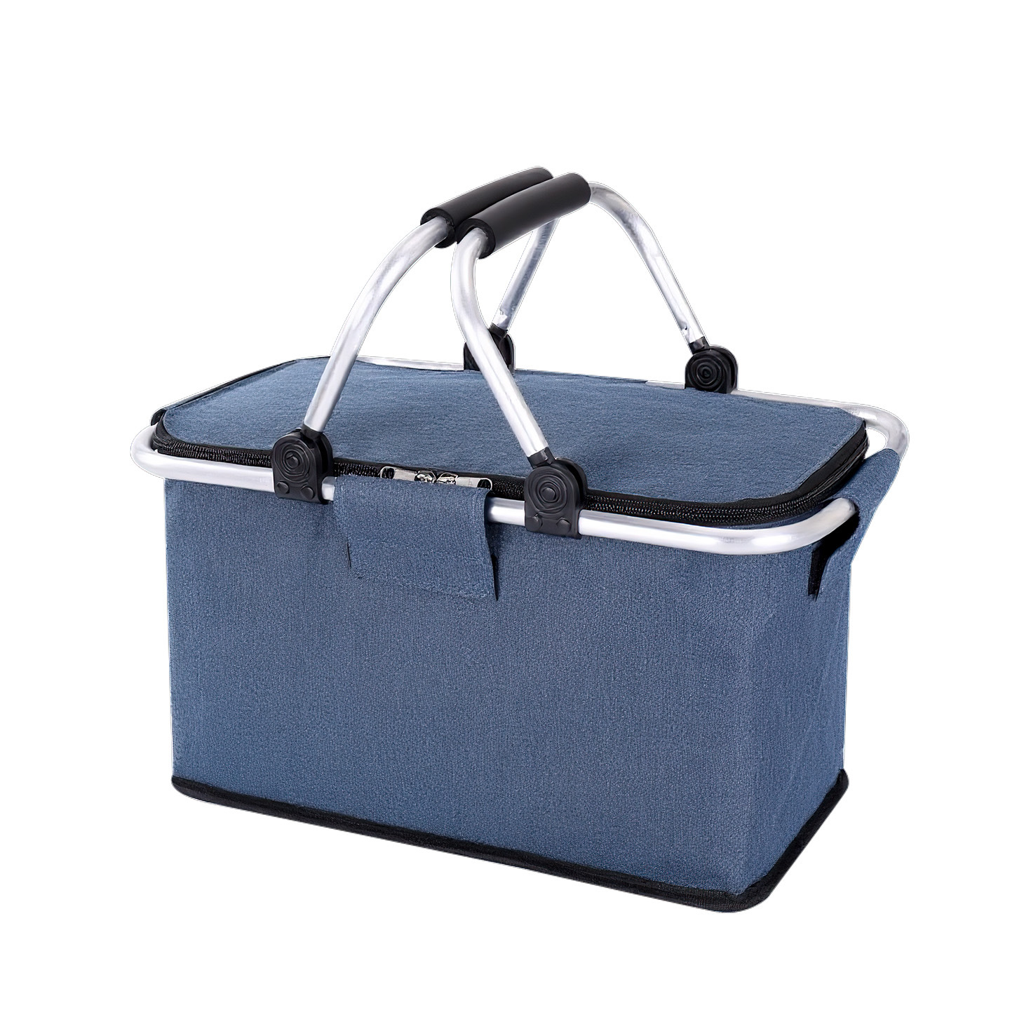 Cross-border best-selling outdoor picnic basket, large-capacity insulated basket, Oxford cloth folding picnic bag, hand-held insulated ice pack details Picture