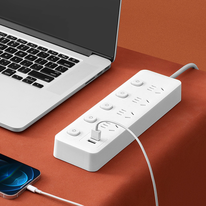 Smart power strip, long cable, multi-hole power strip socket with USB, multi-functional power strip for home and office use details Picture