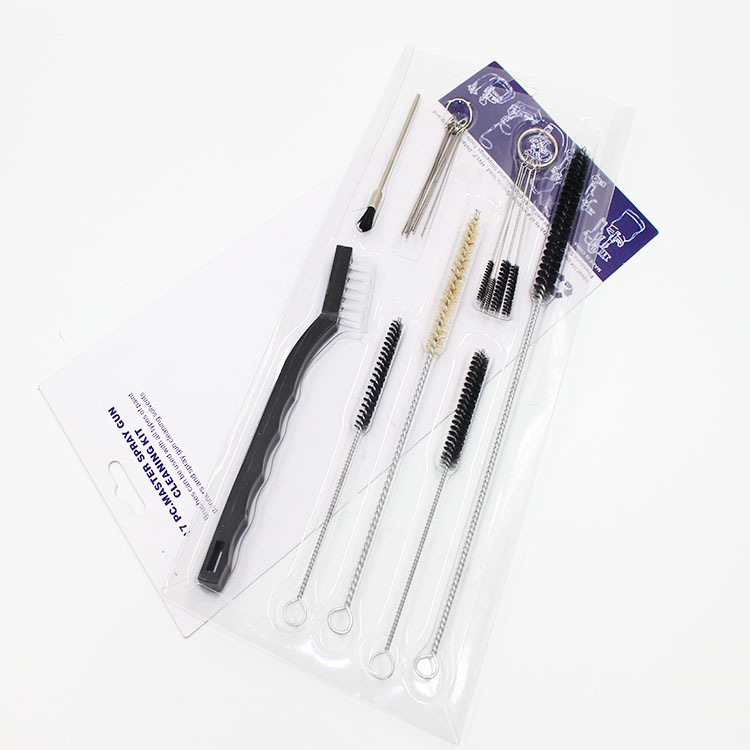 Jujian Cross-border best-selling spray gun, tattoo brush, nozzle, pipe brush, mechanical needle, nylon brush, spray gun cleaning set Specification drawing