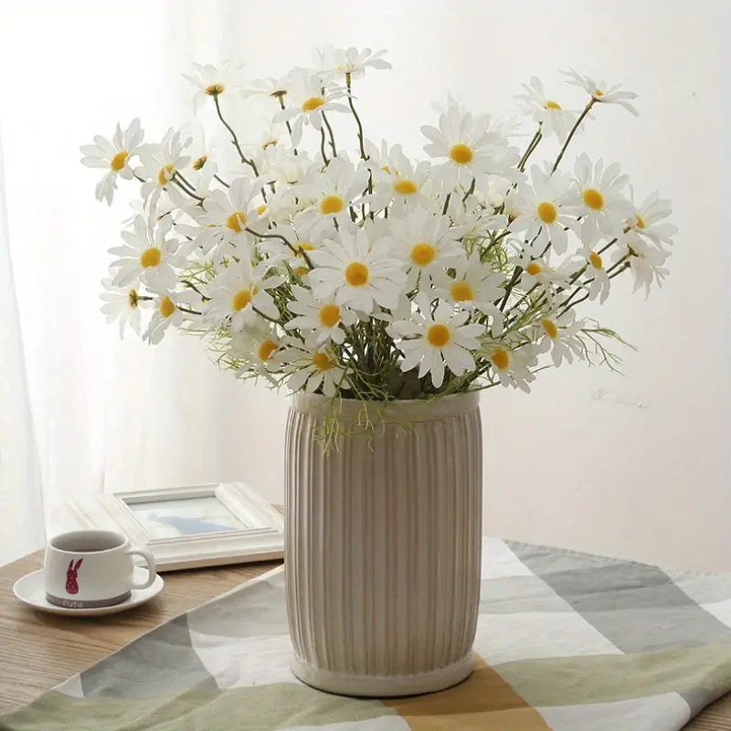 仿真5头小雏菊洋甘菊假花绢花家居装饰摆件花束拍摄道具厂家批发