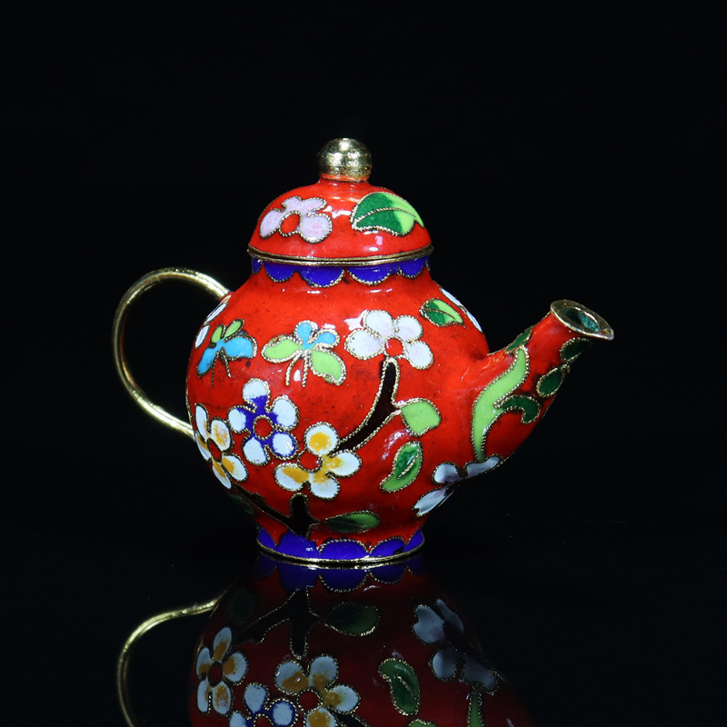 Beijing Jingtai LAN craft Cultural gift and decorative items: copper body cloisonne enamel filigree silver blue jars and POTS