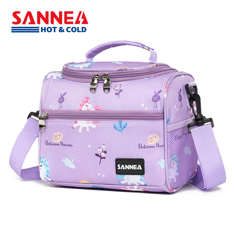 Three-energy cartoon portable insulated lunch box bag, cross-border insulated lunch bag, student hand-held lunch bag, children's meal bag in stock Specification image