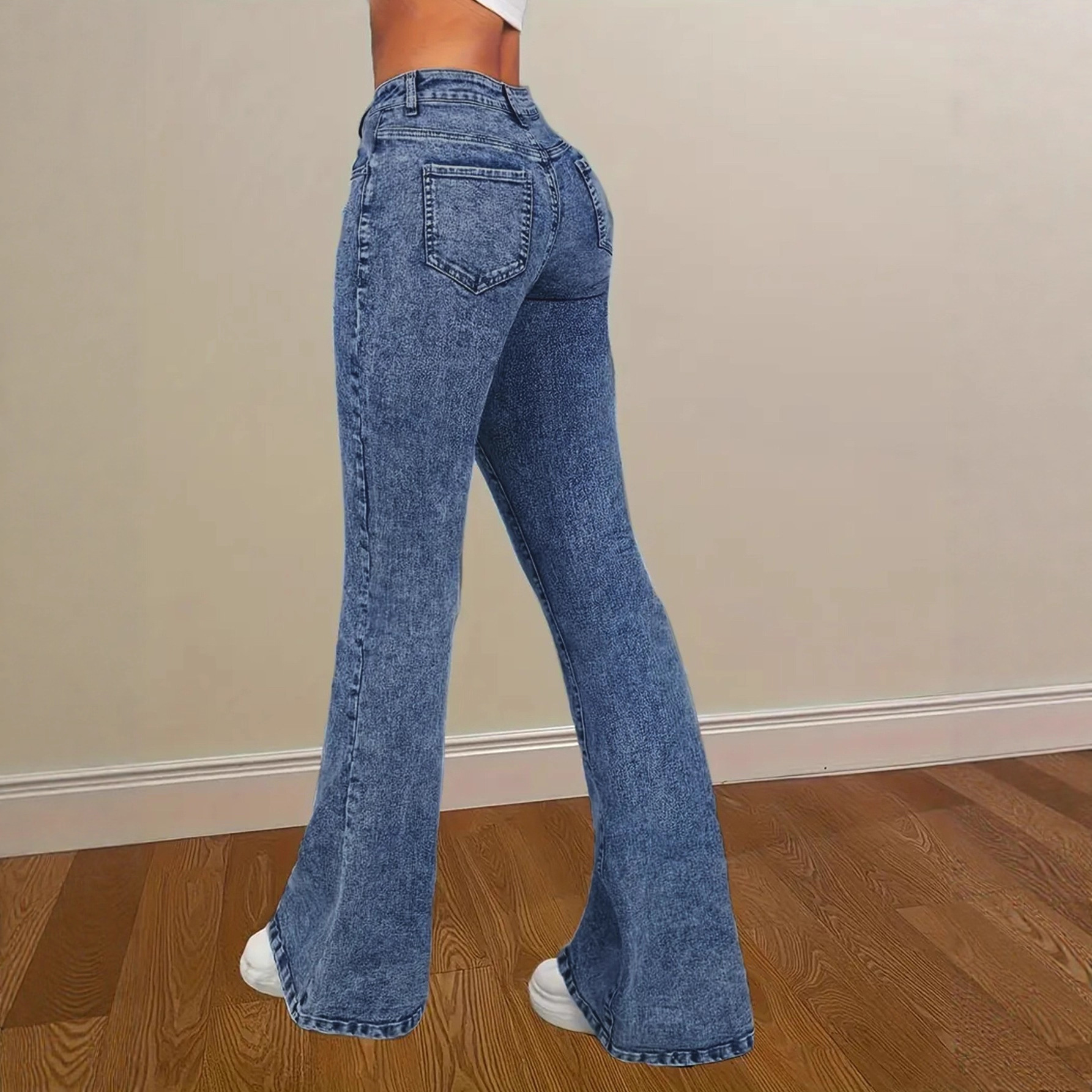 牛仔裤/带钻牛仔裤/牛仔裤阔腿/库存/牛仔短裤女细节图