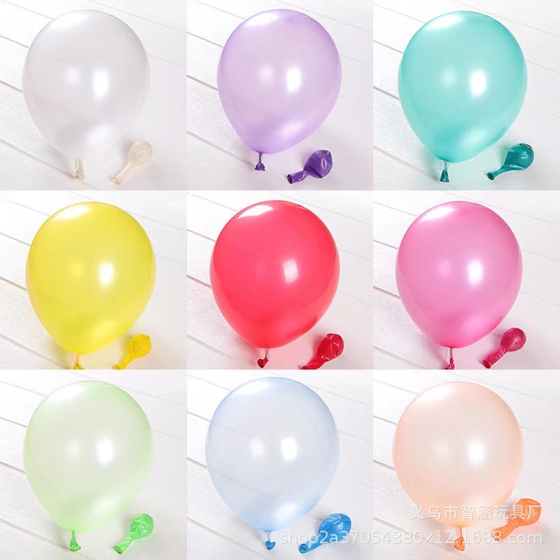 12-inch pearlescent balloons, 2.8g latex balloons, thickened birthday decorations, cross-border wholesale, party decoration and printing Application Scenario