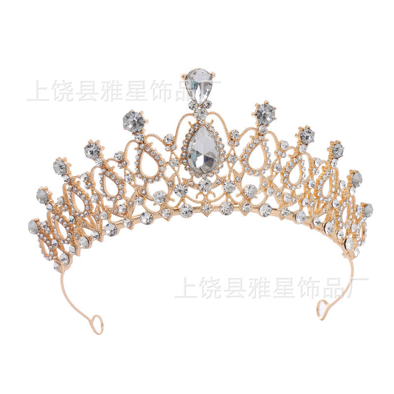 New Korean-style full-diamond super shiny silver semi-circular crown wedding headwear, photography and makeup, updo hairstyle crown details Picture