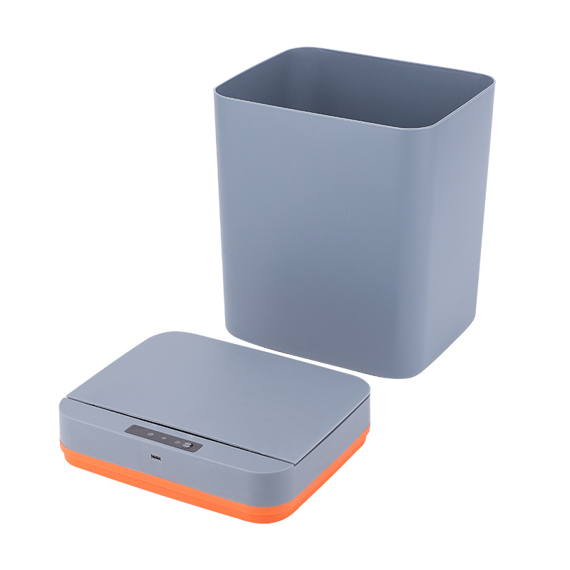 Wholesale of smart sensor trash cans, household kitchen and bathroom classified garbage bins, portable square plastic trash cans Item Picture