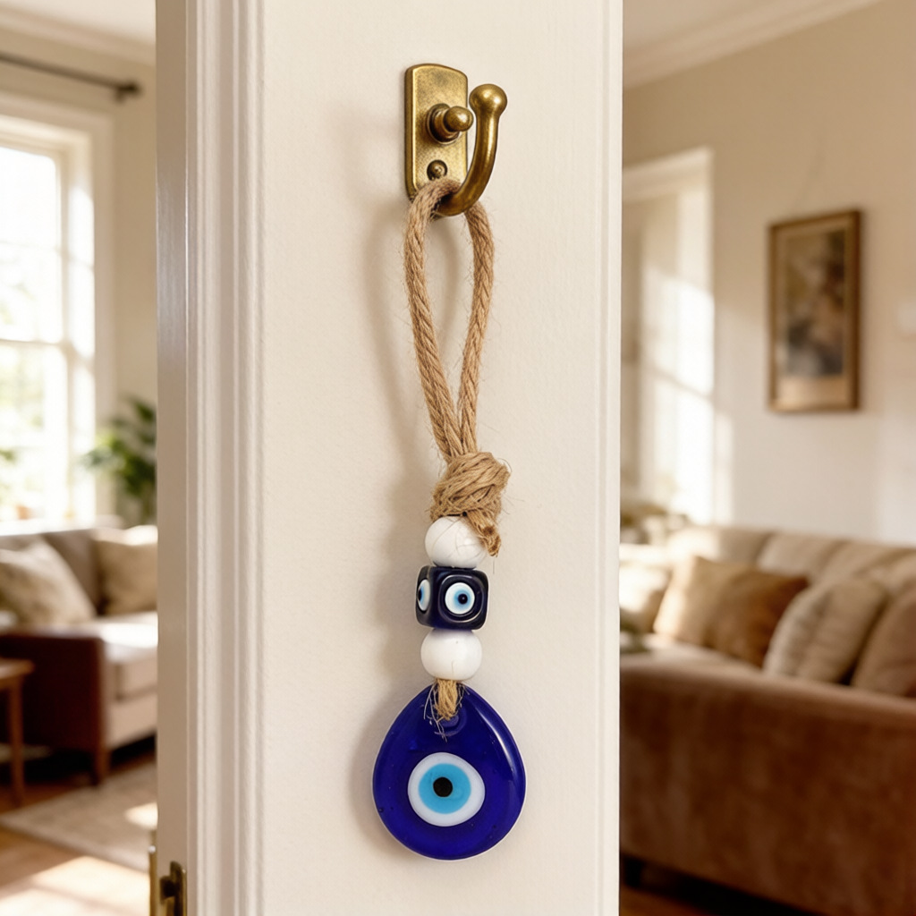 Wholesale glass Evil Eye wall-mounted Turkish Greek blue eye Good Luck decoration gift car home decoration
