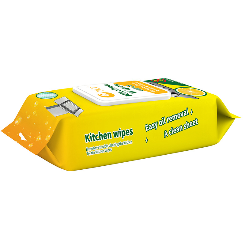 Kitchen wet wipes for removing grease, cleaning stoves and range hoods, thickened kitchen wet wipes, 40-degree wet wipes, factory customization Item Picture