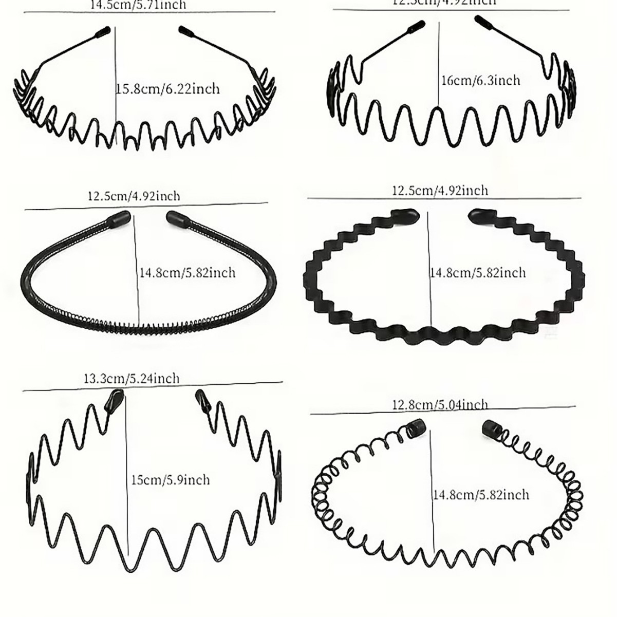 This hair band is specially designed for boys and girls to wash their faces and exercise. It features black iron wire that won't fall off and is anti-slip. It also comes with hair clips for the back of the head and bangs details Picture