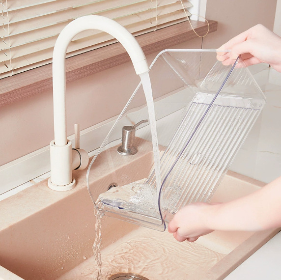 Transparent refrigerator storage box, kitchen covered storage box, egg food preservation box, tea set and tea cup dust-proof storage box details Picture