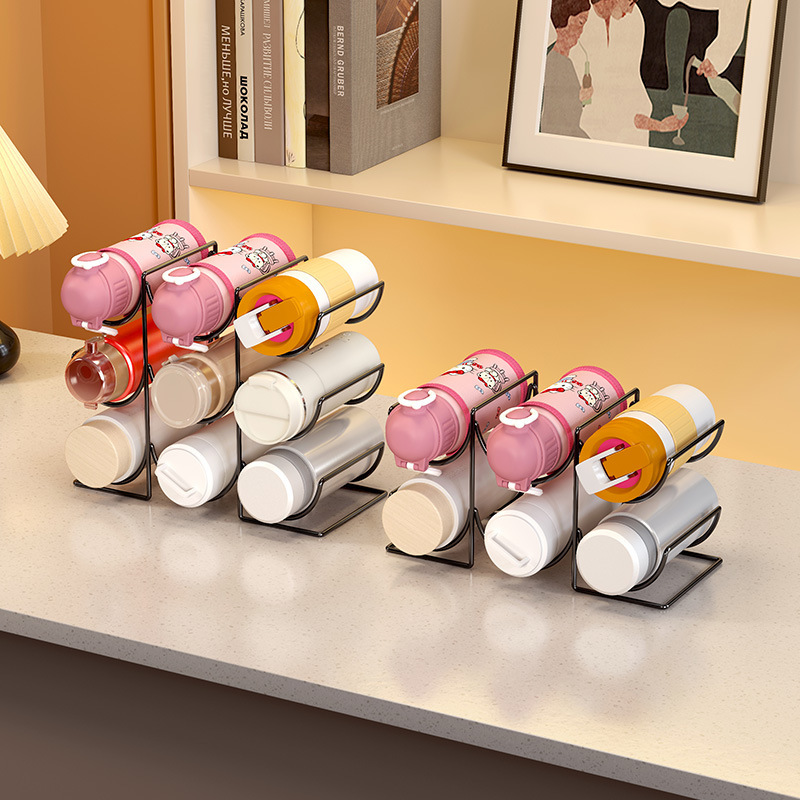 Water cup storage rack, multi-layer desktop creative stacked cup rack, dust-proof workshop factory cabinet, insulated cup storage rack Application Scenario