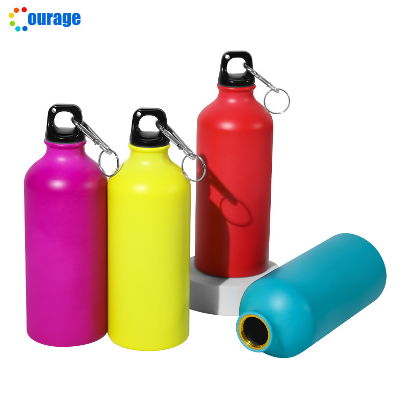 DIY cold color-changing water bottle, large-capacity outdoor sports water bottle, fitness small-mouthed single-layer aluminum water bottle, printed based on provided drawings Specification image